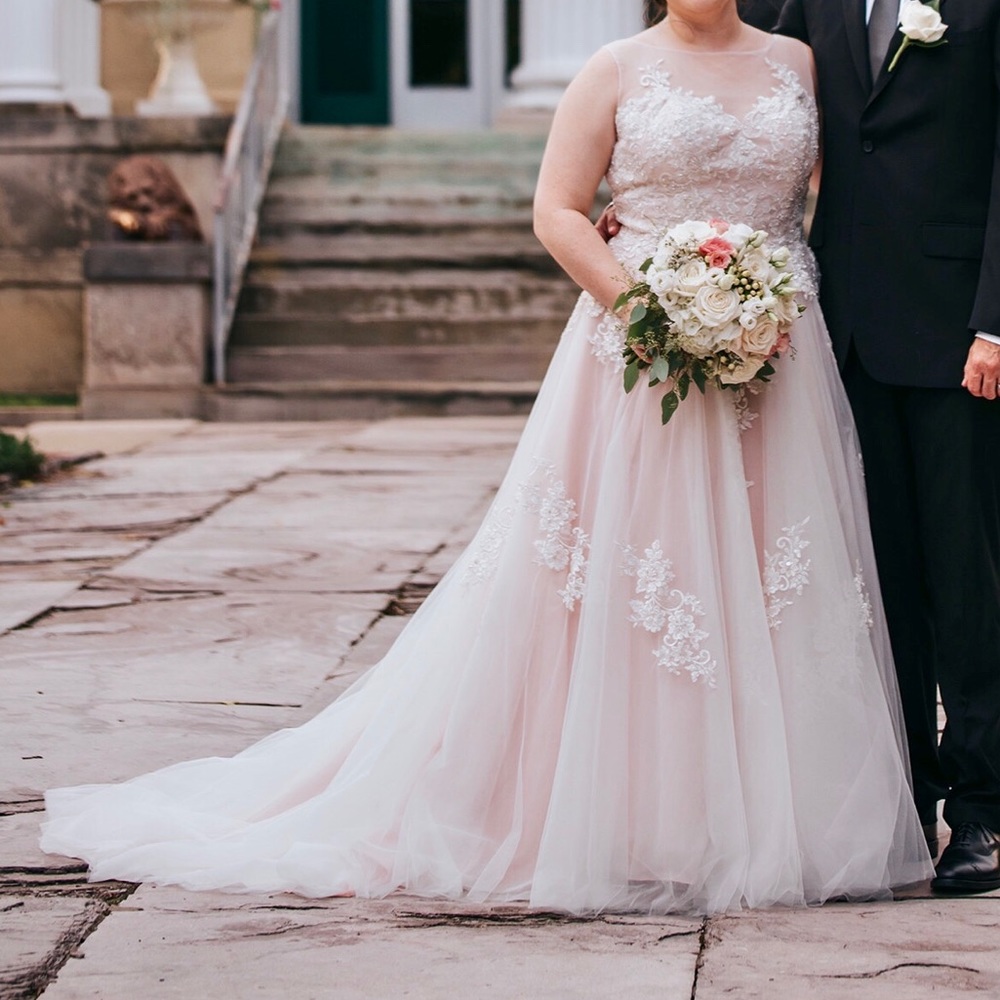Mary’s Bridal blush wedding gown